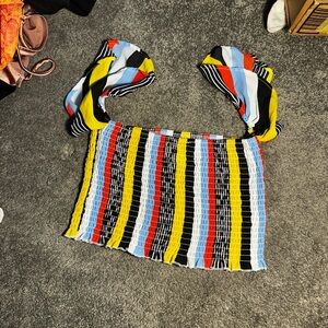 Colorful Striped Women's Top